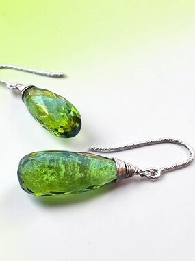 Peridot Earrings 14k Yellow Gold Filled , August Birthstone , 16th Anniversary